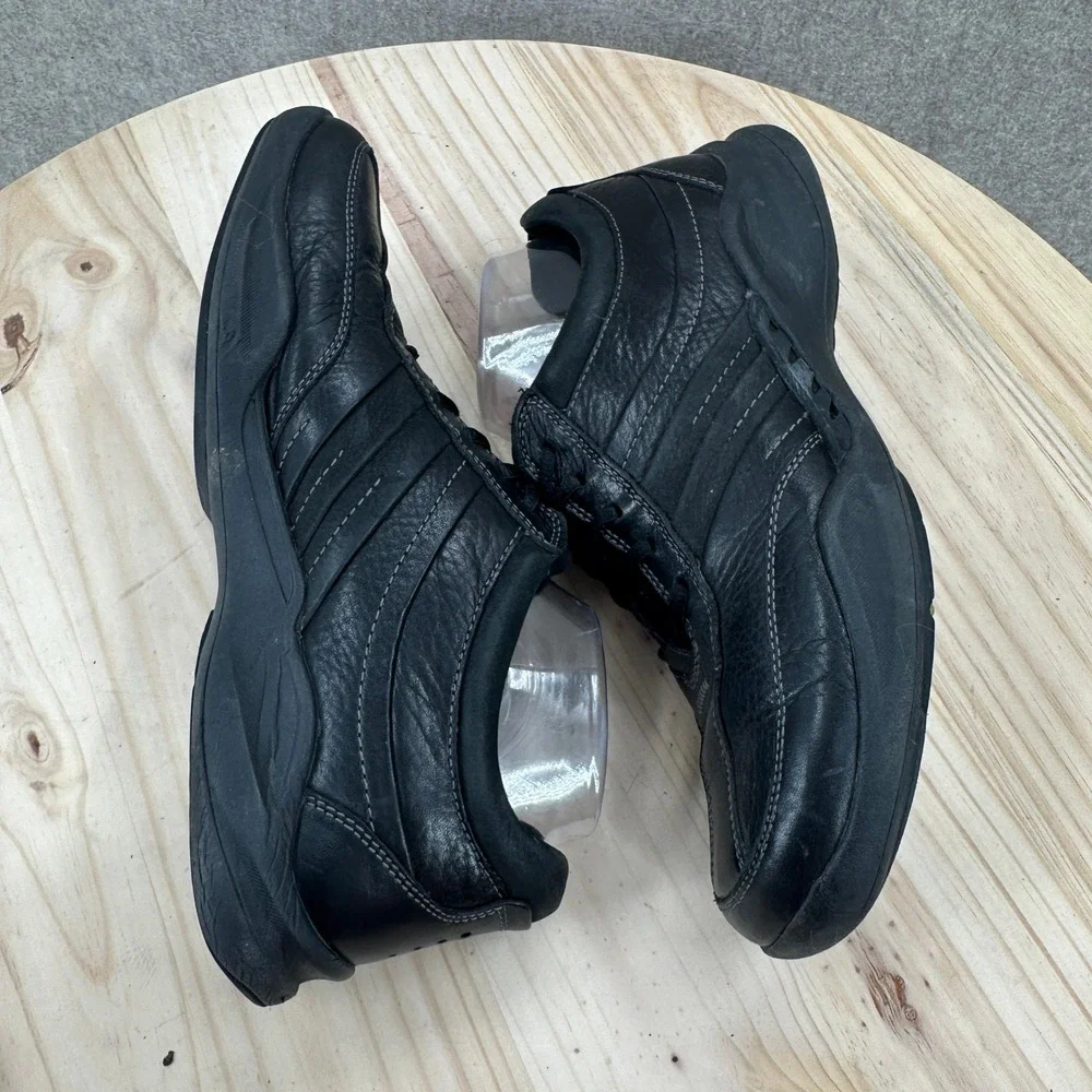 Clarks Clarks Wave Walk Mens 8M Black‎ Leather Lace Up Walking Shoes Sneakers
